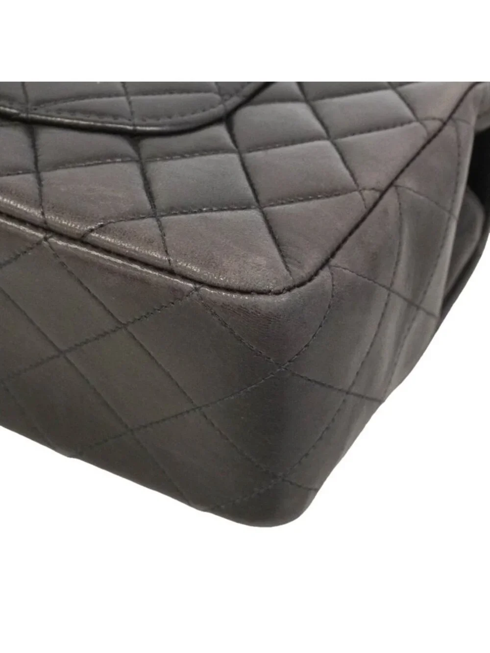 Chanel Handbag Quilted Family Bag Lambskin Black Gold